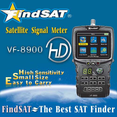 FindSATVF-8900高清寻星仪调星仪DVB-S2带手电筒指南针