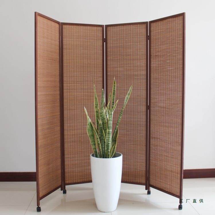 屏风隔断滑轮实木竹编遮阳中式推拉折叠移动简约玄关茶室复古折屏,鲜花速递/花卉仿真/绿植园艺,割草机/草坪机,淘宝优惠券,粉丝福利购,淘宝优惠卷