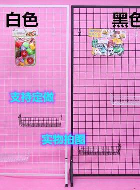 落地移动网架铁丝网格饰品摆摊地摊展示架幼儿园展会展架双面网片