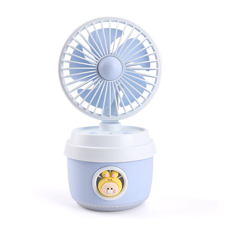 喷雾小风扇宿舍桌面灯办公室桌上小型便携随身喷水可爱补水加湿器