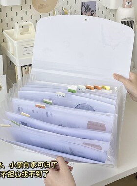 家用电器说明书收纳册分类资料试卷收纳整理神器办公室票据整理本
