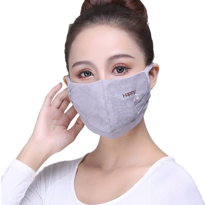 冬天开口罩保暖加厚女个性韩版男黑色棉透气可清洗易呼吸防雾哈气