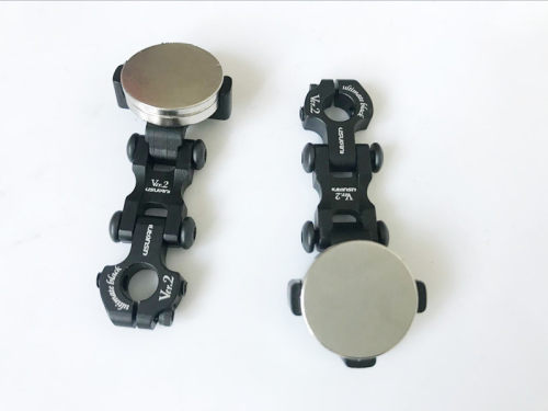 Usukani/Ver 2.0金属隐形车壳柱带磁铁/2pcs(终极黑色版本)