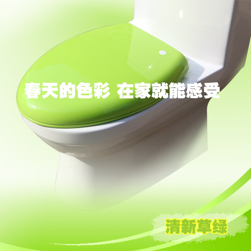 彩色马桶盖坐垫圈盖家用通用加厚V型尖老式坐缓冲厕所板坐便器