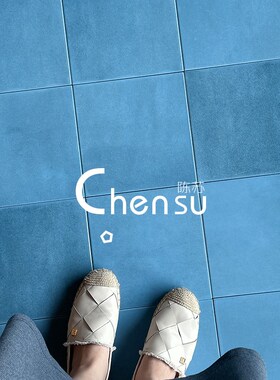 陈苏 花样油墨风厨房蔚蓝色仿古砖卫生间阳台复古渐变地砖21.5X21