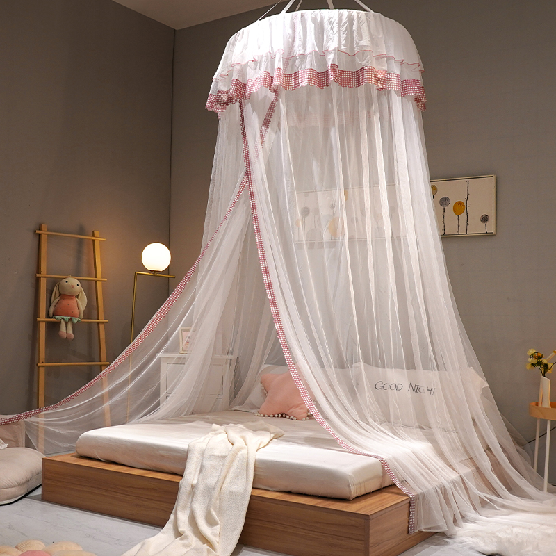 圆吊顶蚊帐2023新款高级网红家用老式落地卧室免安装可折叠X2022z