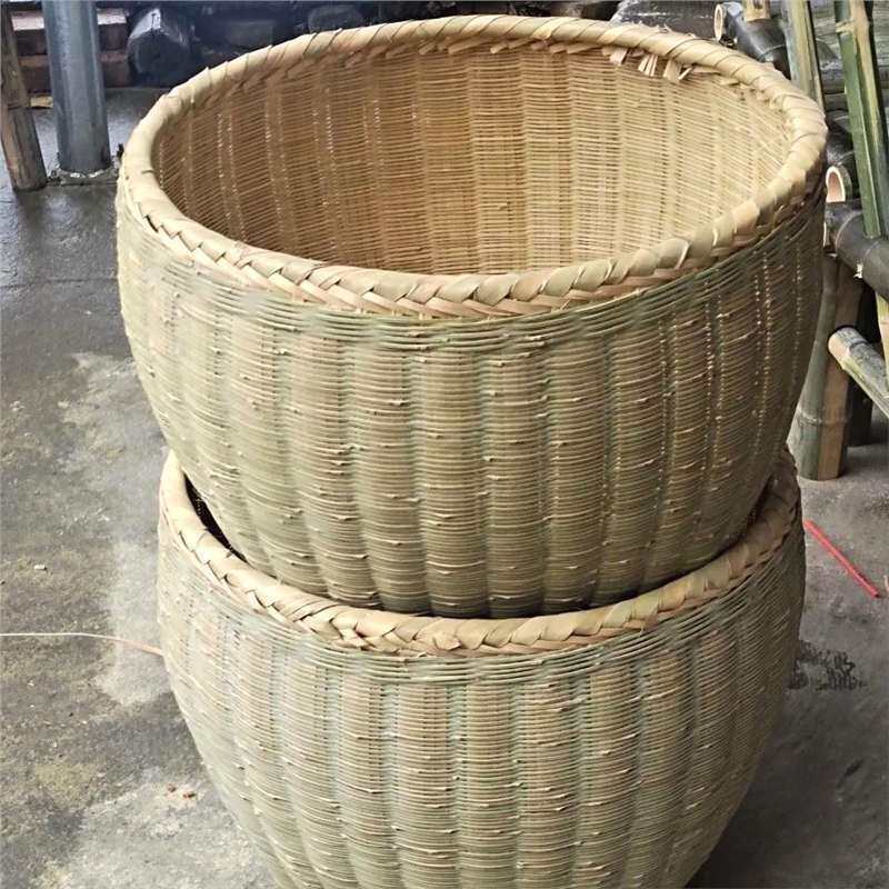 大竹筐特大号手工竹编大号箩筐竹编制品淘米箩篼粮食竹筐收纳篓