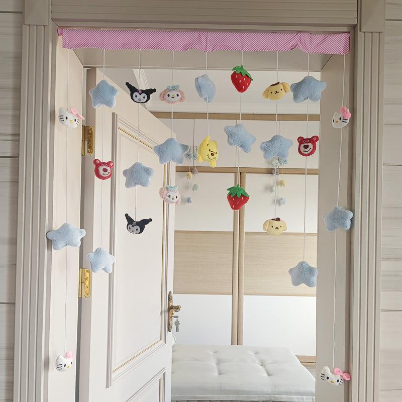 时光屋遮挡免打孔厕所客厅卧室魔术贴挂帘卫生间家用门帘隔断帘