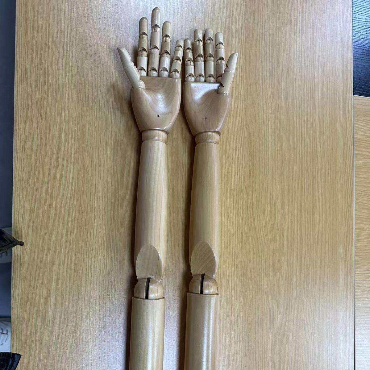 模特木手臂女关节手臂 木制道具手臂关节手 环保荷木手臂加工