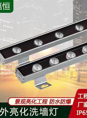 led户外防水洗墙灯单色全彩亮化外控24v楼体轮廓别墅外墙灯dmx512