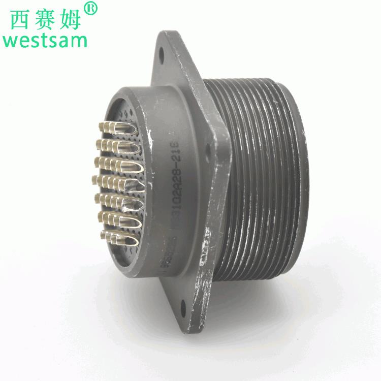 防水IP67航空插头MS3102A28-21S方形固定连接器原装