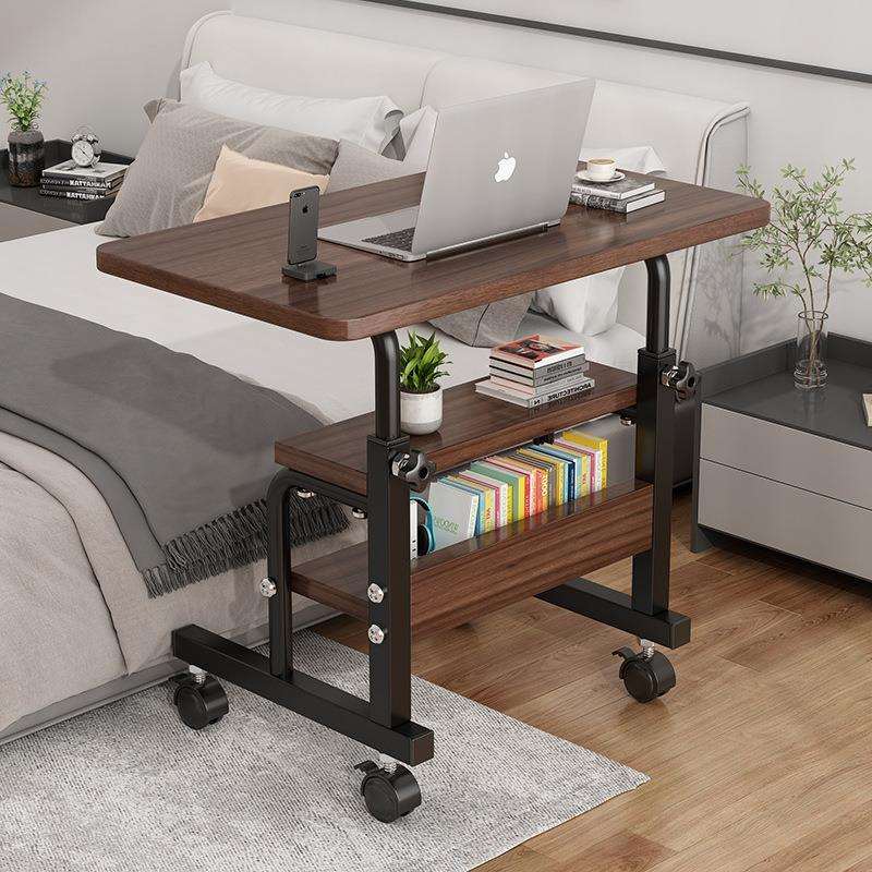 简易床边上可移动桌子家用升降电脑桌学生宿舍卧室学习小型写字台