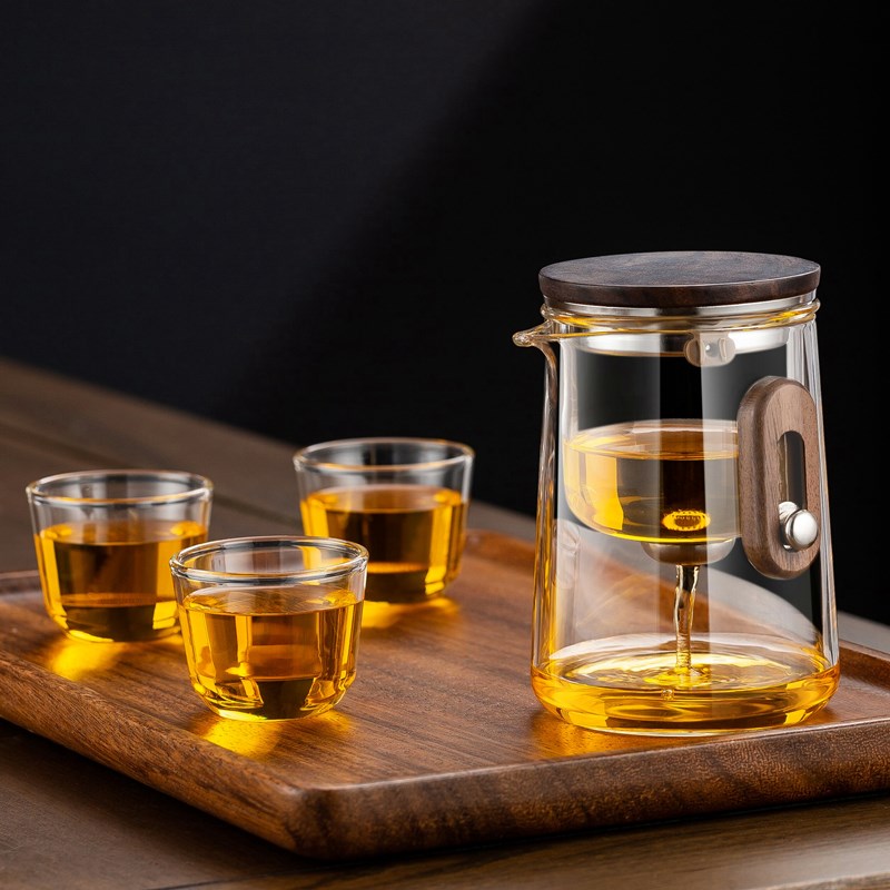 旅行茶具套装便携式户外茶具2025新款玻璃泡茶壶露营快客杯煮茶壶