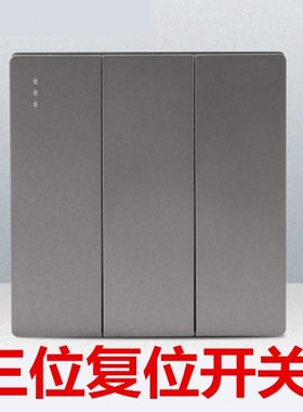 回位开关按钮开触 灰色强自动常发弱三位3式复位回弹电路86型触点