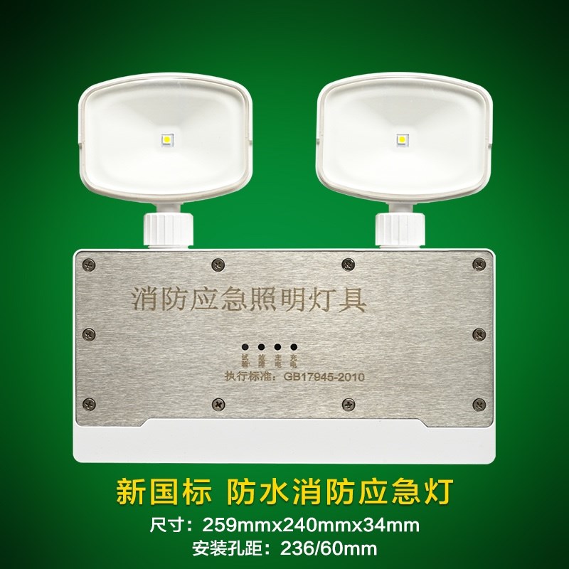 防水双头应d急灯IP67户外隧道疏散指示灯防潮安全出口疏散指示灯