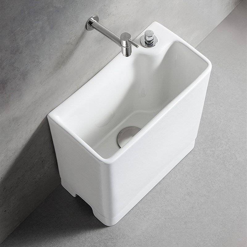 迷你小号20cmk阳台陶瓷洗拖把池家用卫生间墩布池窄长型方形拖布