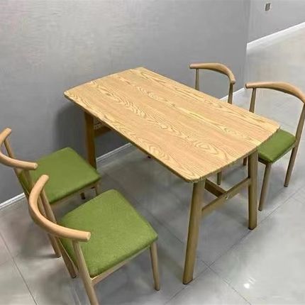 餐桌家用小户型现代简约餐桌椅组合饭桌长方形P桌子休闲快餐厅桌