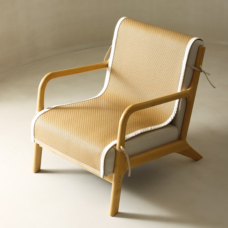 沙发凉席b竹席2025新款实木椅子藤席简约夏季竹凉垫夏日办公室坐