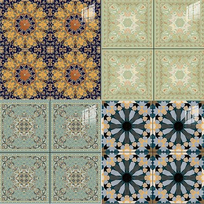 异域风情80e0x800亮光波斯地毯砖镀金拼花民族风民宿欧式酒店地砖