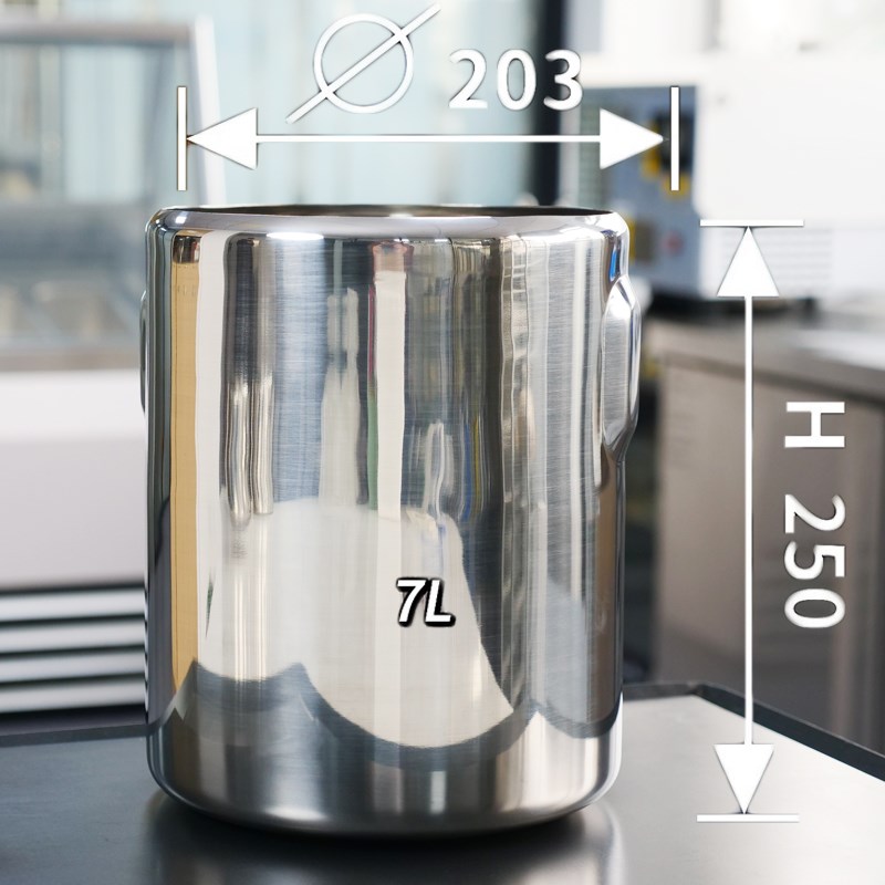 Pozzetti冰淇淋柜专用容器3.5LC桶7L圆桶304不锈钢IFI意菲展示柜