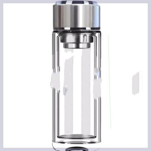 摔不烂钢化玻璃杯5l00ml耐摔高温硼硅双层玻璃杯保护套男士茶杯