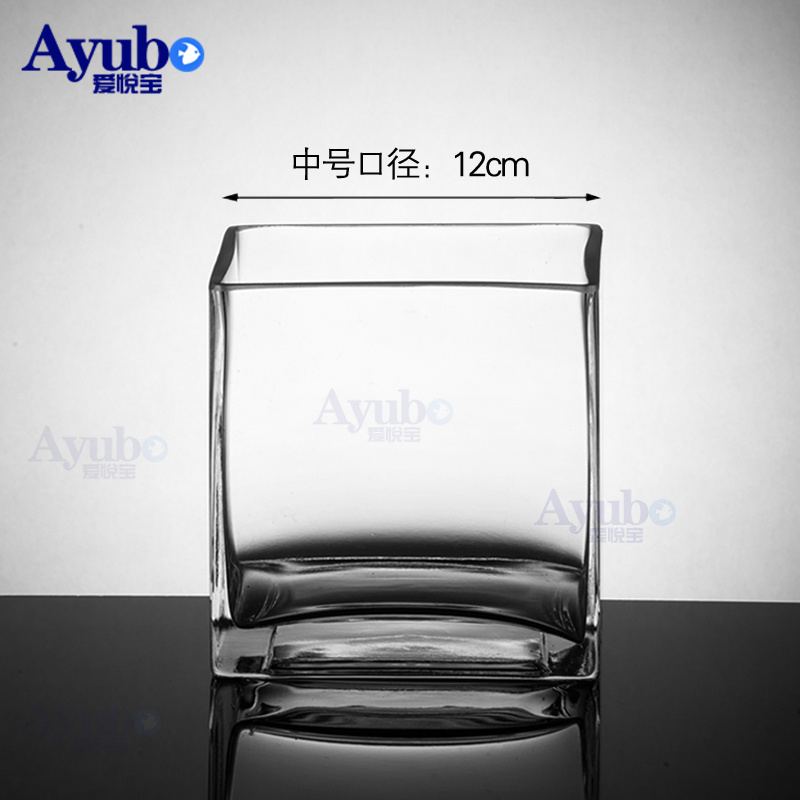 正方形玻璃鱼缸中小型金鱼缸客厅懒人I桌面乌龟缸造景迷你水族箱