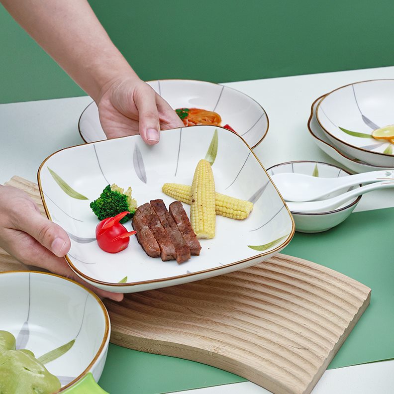 碗筷套装饭碗套装晋乔迁家用盘子菜盘碗碟源咏柳宝沙拉碗陶瓷餐具