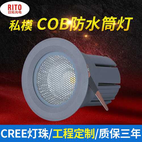 防水筒灯嵌入式led格栅广场雨棚防雾防眩30Wled灯铝工程 射灯