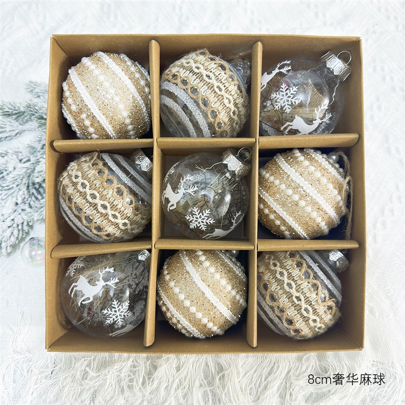 耶诞节装饰球吊球圆球耶诞u树布置用品店铺创意小饰品场景氛围挂