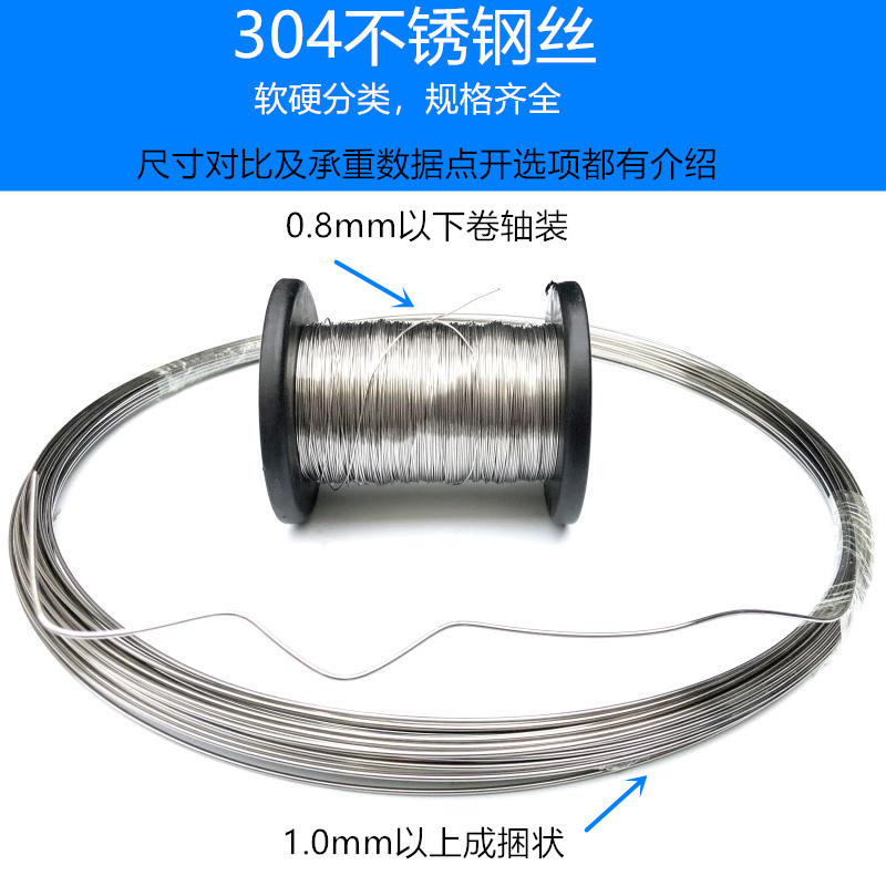 304不锈钢丝蜂巢框铅封保险切割放样线中硬丝氢退丝单根丝100米价图片