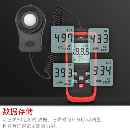 特安斯照度计测光仪高精度亮度计光度计流明计光照度测试仪TA8121