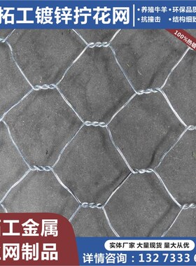 镀锌拧花网围栏养鸡鸭防鼠圈地隔离铁丝网庭院养牛羊石笼网护栏
