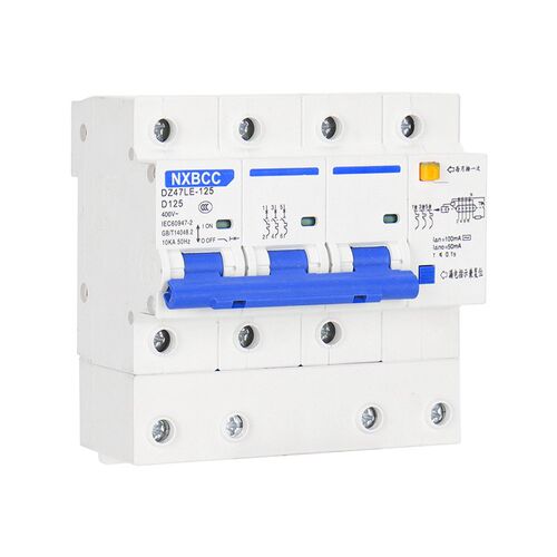 空开带漏电断路器DZ47LE125A1P2P3P+N4P三相四线100A家用漏保开关