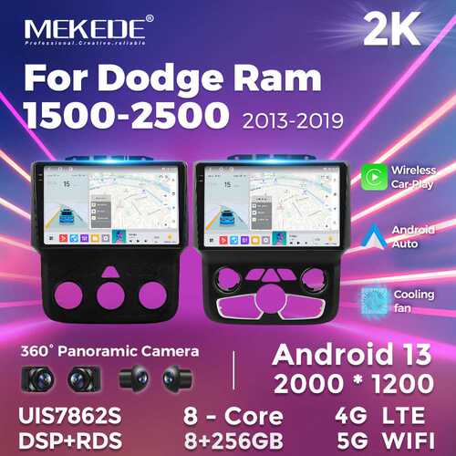 适用于Dodge Ram 1500 2500 3500 2013-2018道奇公羊车载安卓导航