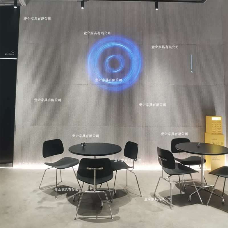 中古风咖啡馆奶茶店实木餐桌椅北欧设计师烘培餐厅桌椅组合靠背椅