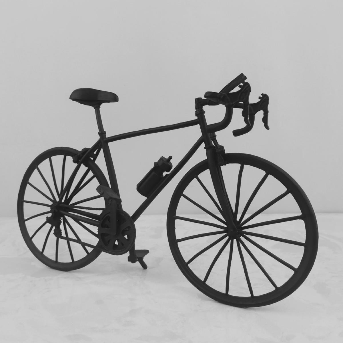 现代简约复古铁艺自行车模型装饰摆件玄关书房酒店软装家居装饰品