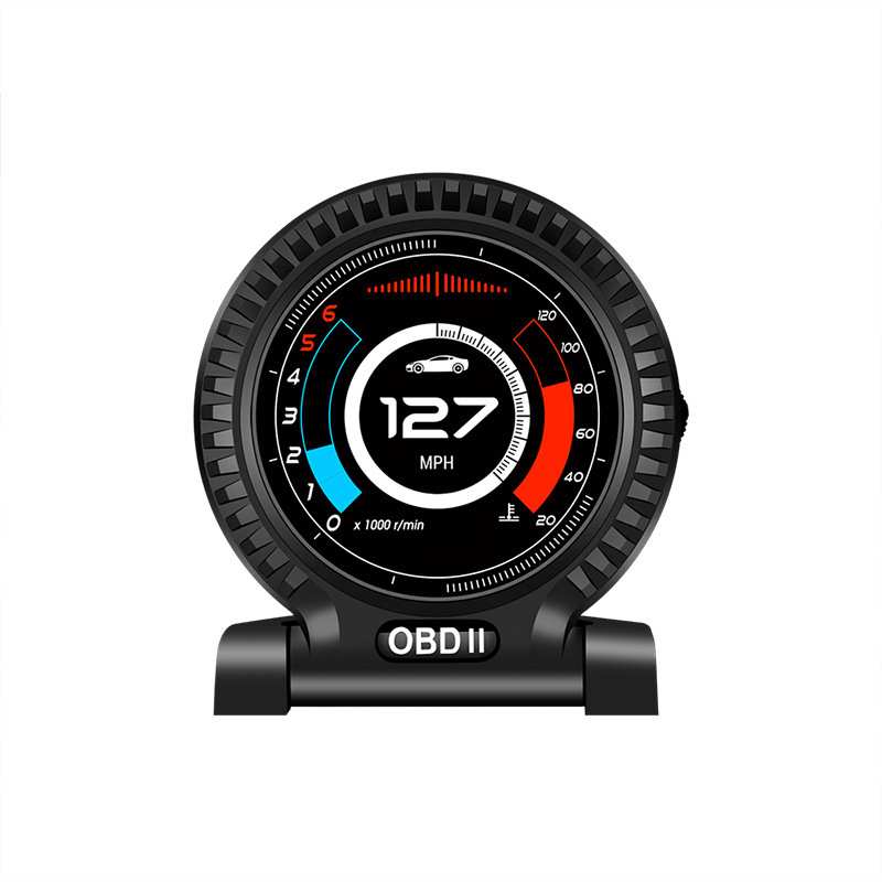 SPR车载hud抬头显示器 obd行车电脑码表便携液晶平视车载显示器