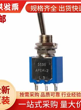 5636A APEM 钮子开关, 单刀单掷, 开-开操作, 4 A @ 30 V 直流