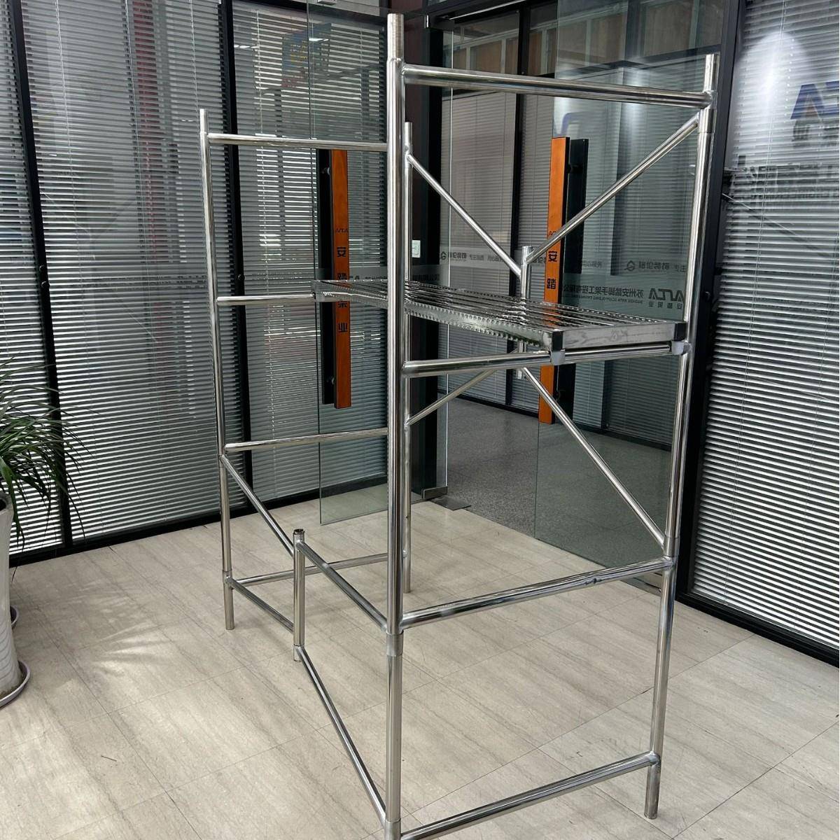 【折扣价】304不锈钢脚手架轻捷易携带折叠脚手架梯式移动折叠不