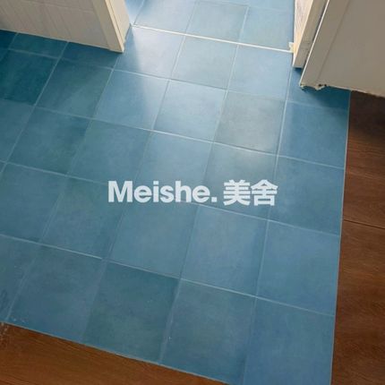美舍 油墨蓝地砖厨房卫生s间阳台客厅复古渐变色瓷砖仿古砖215x21
