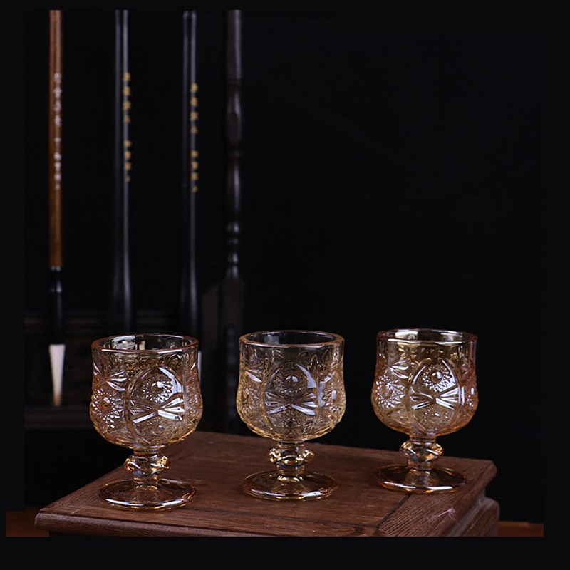 加厚水晶c玻璃供酒杯  财神酒杯 供杯摆件 供水杯 净水杯供佛杯