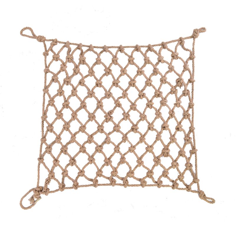 麻绳网格装饰网吊顶网隔断挂照片网绳复古手工隔断网景.区围栏网