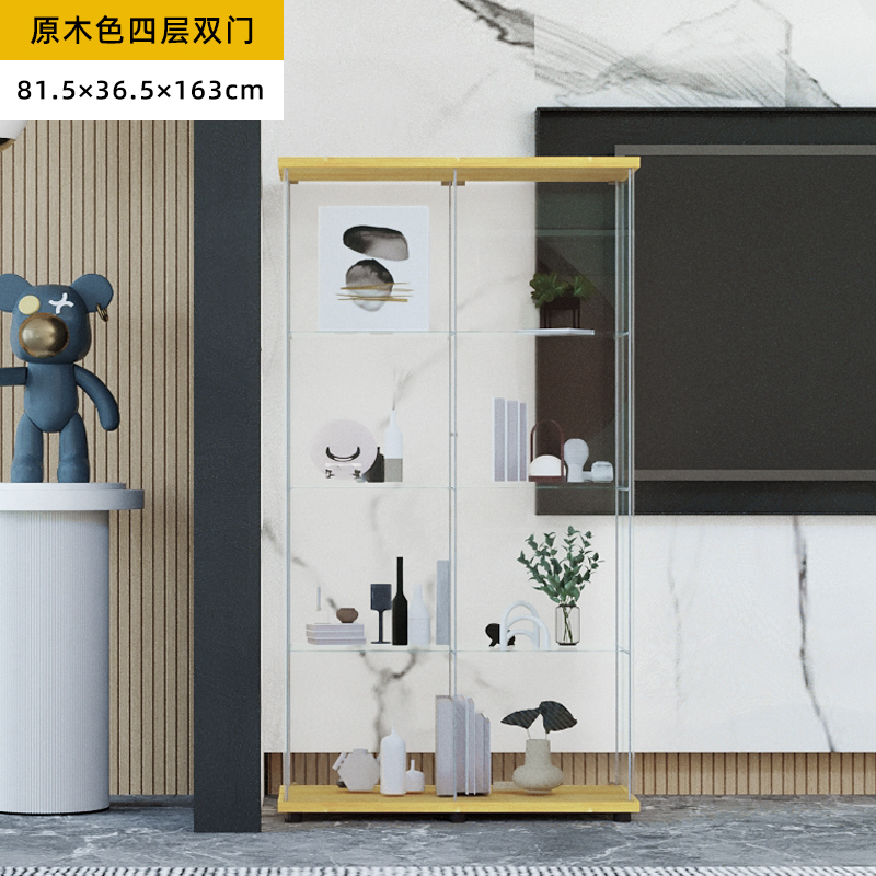 展示架透明玻璃角柜m收纳柜展示盒转角柜酒柜客厅墙角陈列柜置物
