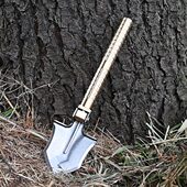 铁锹铲子多功能户外迷你质小园艺工具小铲园林折叠工兵铲黄铜材