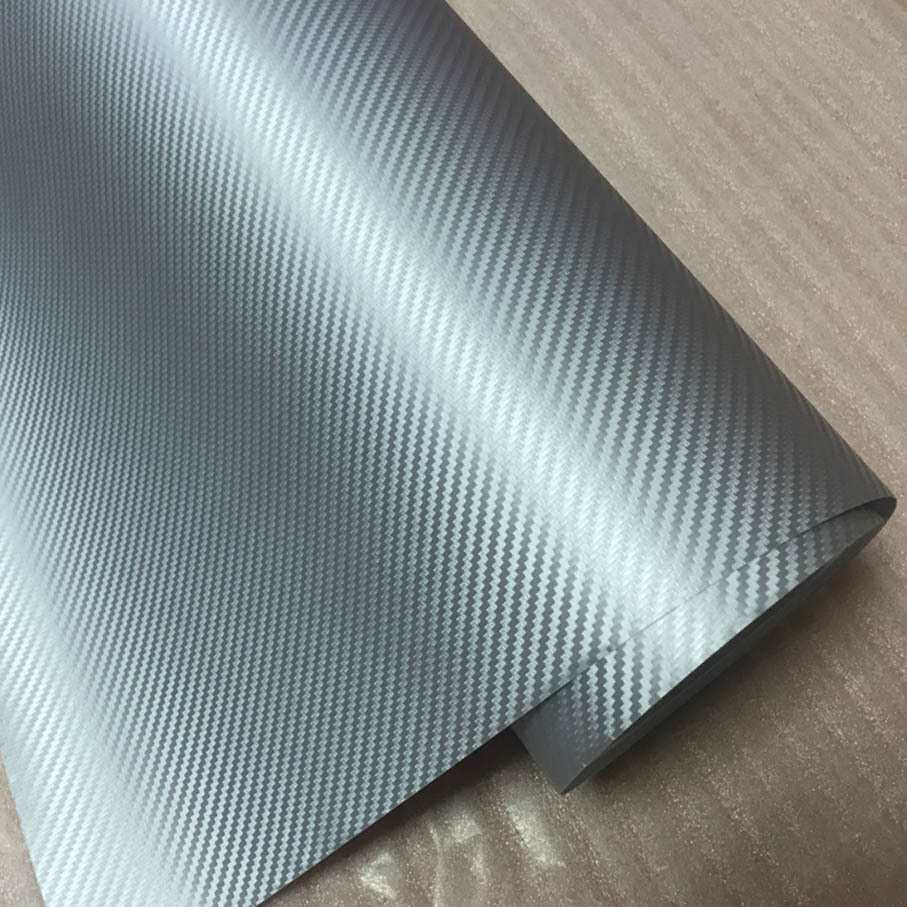 浅银色碳纤膜 1.52米宽3D碳纤贴纸车身装饰改色膜一卷起批