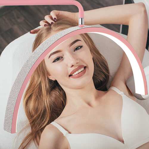 Pink diamond beauty lamp U half moon fill light eyelash lamp