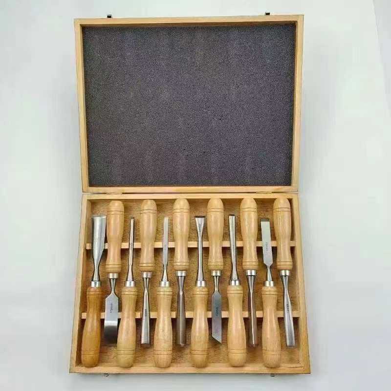 12PCS Wood Chisel雕花凿 木工雕刻刀组套木雕工具