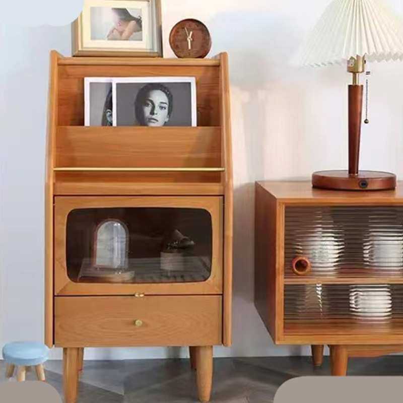 樱桃木实木小书柜杂志柜沙发边柜多功能北欧日式现代简约床头柜,电子元器件市场,其它元器件,淘宝优惠券,粉丝福利购,淘宝优惠卷