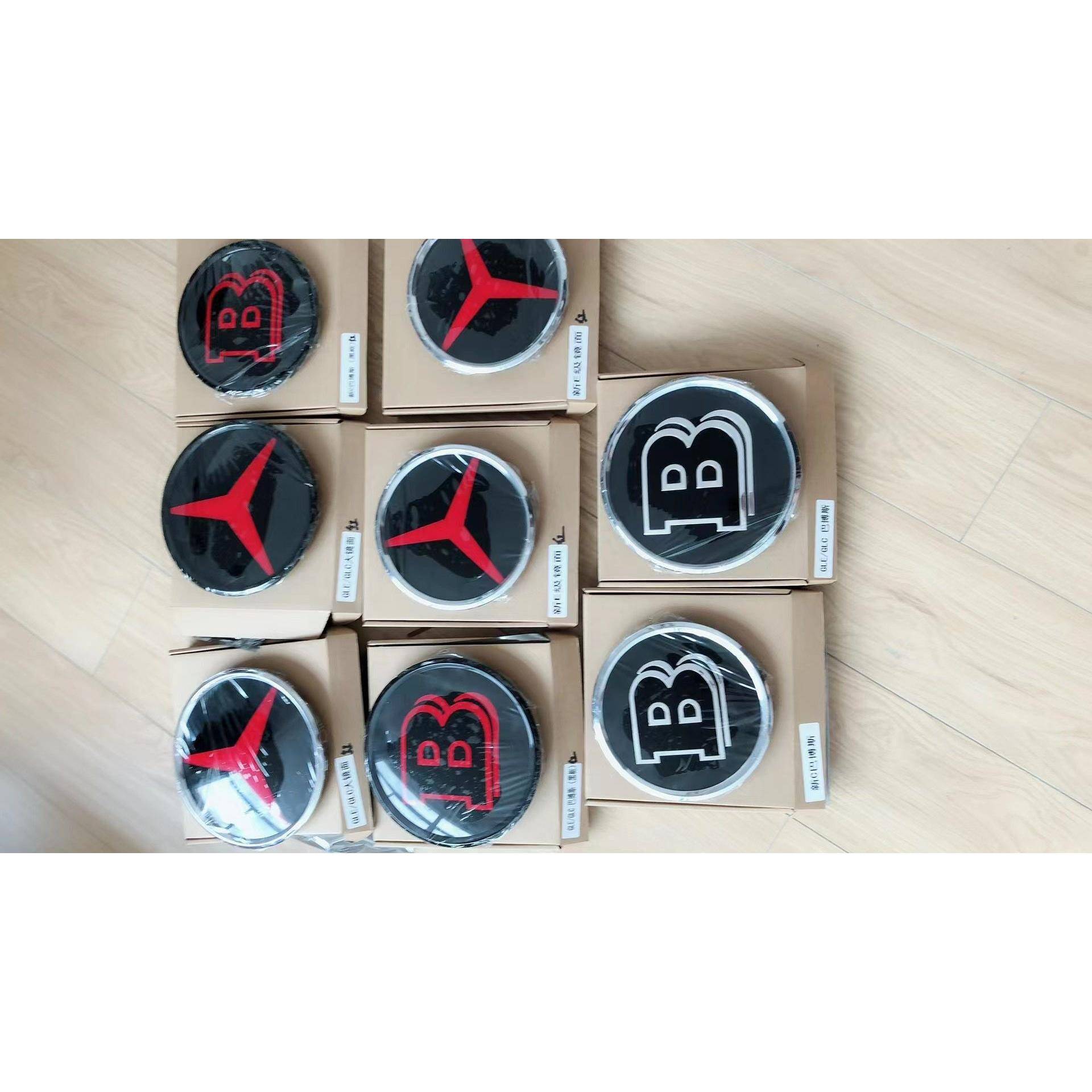 奔驰巴博斯CE级GLE GLS GLA CLA MLGL GLC镜面车标中网立体大标