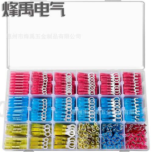 跨境600PCS盒装 BHT/RV/SV防水热缩接线端子中接管组合套装